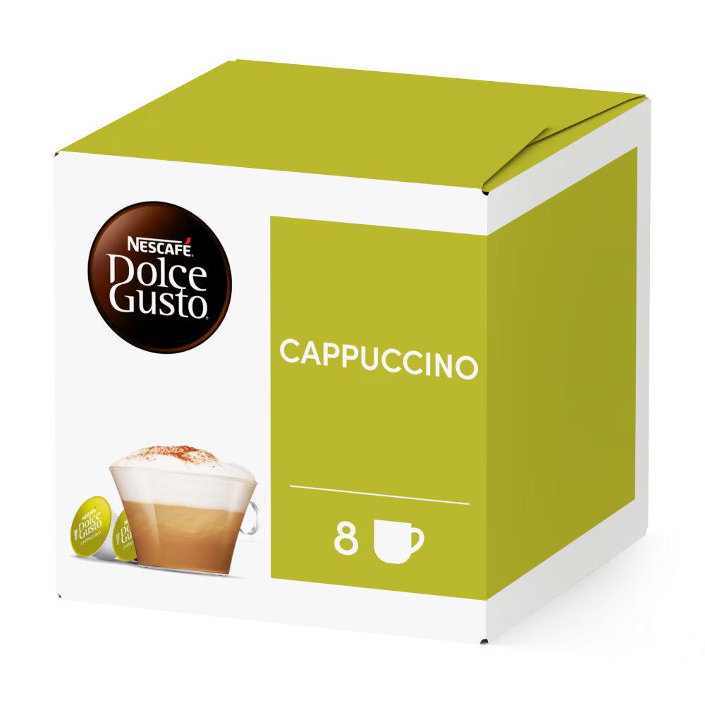 NESCAFE' COFFEE CAPSULES DOLCE GUSTO CAPPUCCINO X8 200 GR (6 in a box)