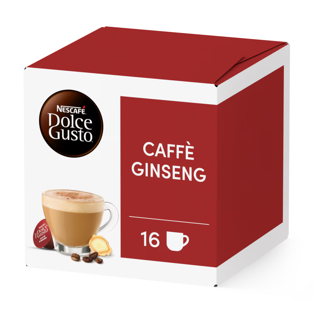 NESCAFE' COFFEE CAPSULES DOLCE GUSTO GINSENG X16 109 GR (6 in a box)