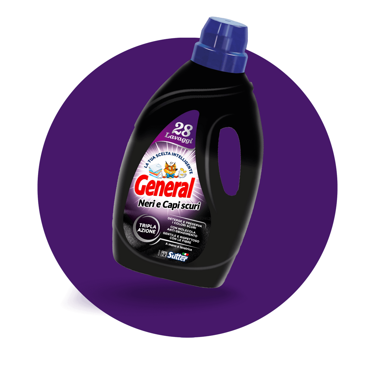 GENERAL LAUNDRY DETERGENT BLACK 28 WASHES 1.4 LT (6 in a box)