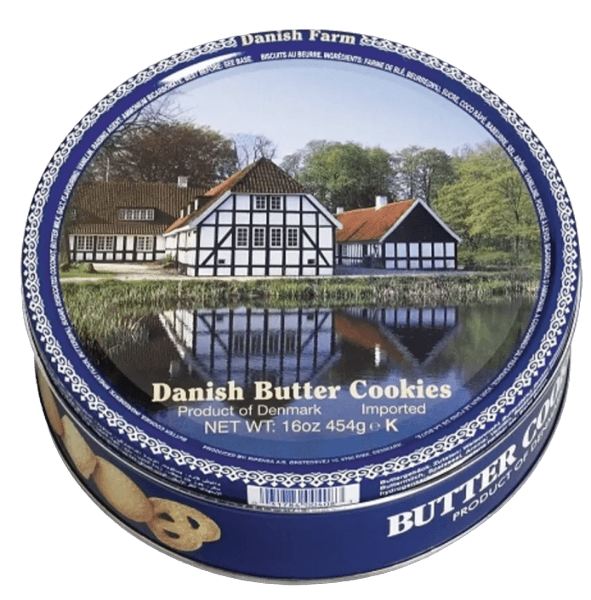 BISCOTTERIA DANESE BISCOTTI DANISH BUTTER COOKIES 454 GR (12 in a box)