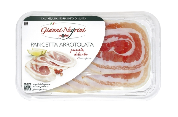 NEGRINI PANCETTA ARROTOLATA PRESSATA AFFETTATO 80 GR (6 in a box)