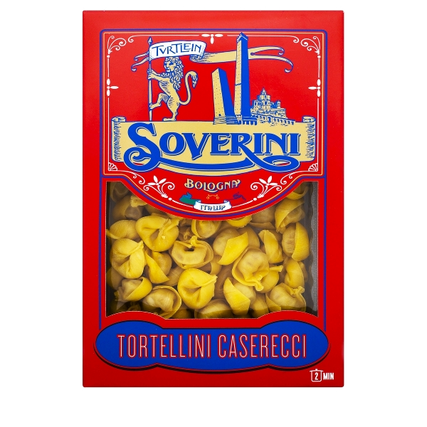 SOVERINI STUFFED PASTA TORTELLINI CASERECCI 250 GR (6 in a box)