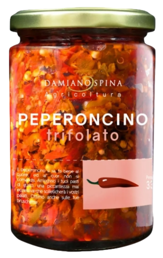 SPINA AGRICOLTURA CHILI PEPPER TRIFOLI IN OIL 330 GR (6 in a box)