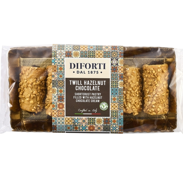 DIFORTI DESSERT TWILL FILLED HAZELNUT CHOCOLATE 150 GR (6 in a box)