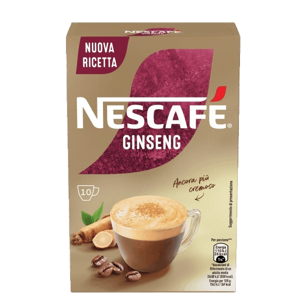 NESCAFE' GOLD WATER-SOLUBLE INSTANT GINSENG AND COFFEE X10 70 GR (8 in a box)
