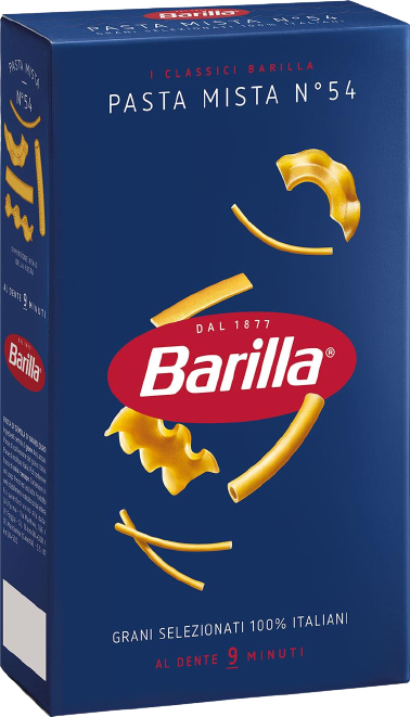BARILLA PASTA DI SEMOLA PASTA MISTA N.54 500 GR (28 in a box)