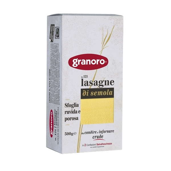 GRANORO PASTA DI SEMOLA LASAGNE N.121 500 GR (12 in a box)