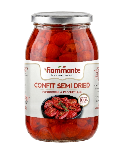LA FIAMMANTE POMODORINI A PACCHETELLE CONFIT SEMI DRIED JAR 1 KG (6 in a box)