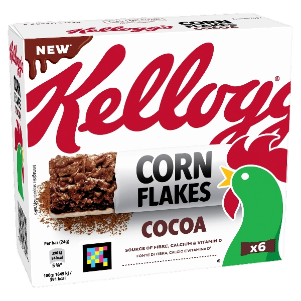 KELLOGG'S CORN FLAKES SNACK BARS COCOA X6 120 GR (14 in a box)