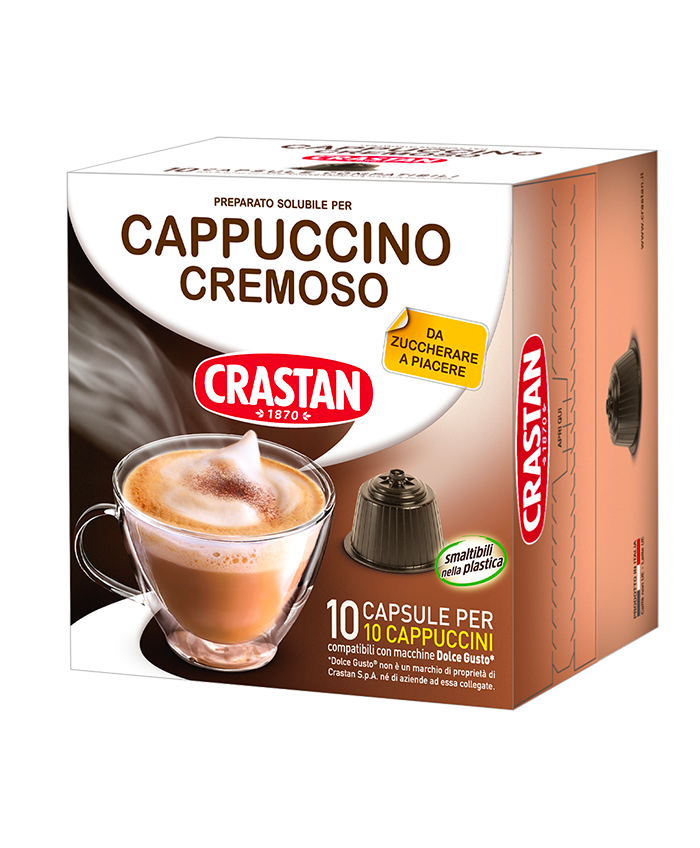CRASTAN COFFEE CAPSULES CAPPUCCINO CREMOSO X10 75 GR (8 in a box)