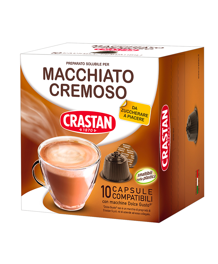 CRASTAN COFFEE CAPSULES MACCHIATO CREMOSO X10 75 GR (8 in a box)