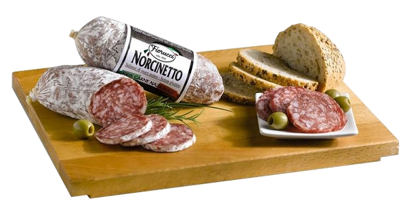 FIORUCCI SALAME MINI NORCINETTO £ 17.40 AL KG (APPROX. 3.6 KG)