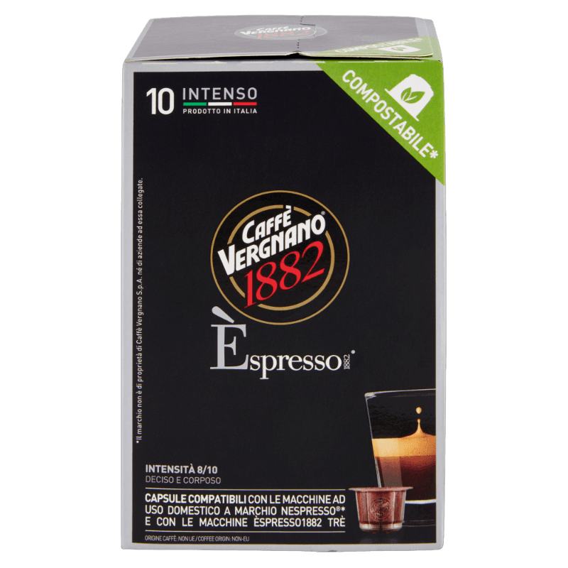 VERGNANO COFFEE CAPSULES NESPRESSO ESPRESSO INTENSO X10 (6 in a box)