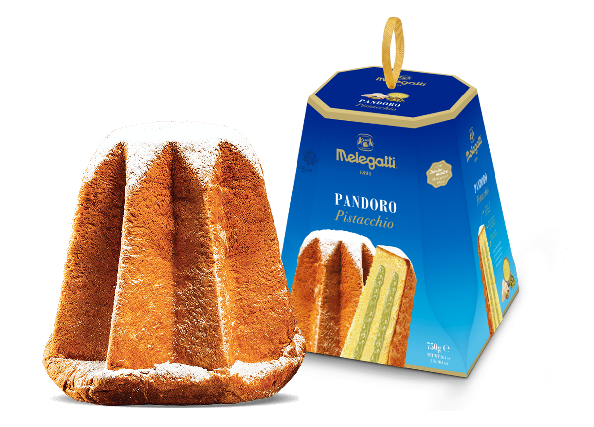 MELEGATTI PANDORO PISTACHIO 750 GR (12 in a box)