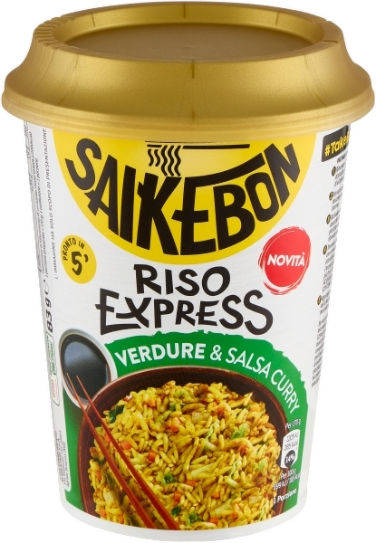 SAIKEBON RISO EXPRESS INSTANT RICE VEGETABLES & CURRY SAUCE CUP 84 GR (8 in a box)