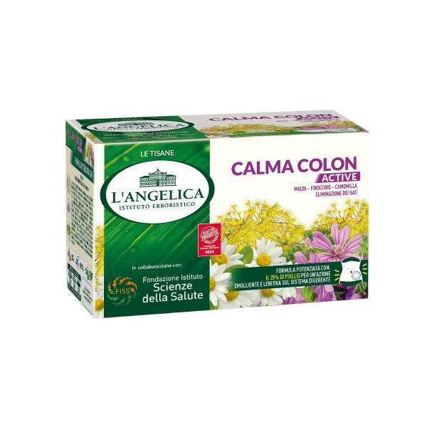 L'ANGELICA HOT HERBAL TEAS ACTIVE CALM COLON X18 FILTERS (10 in a box)