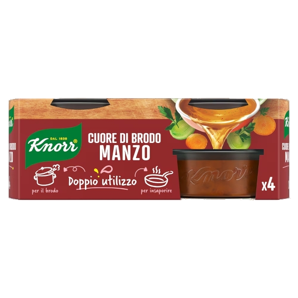 KNORR BROTH CUORE DI BRODO BEEF X4 112 GR (12 in a box)
