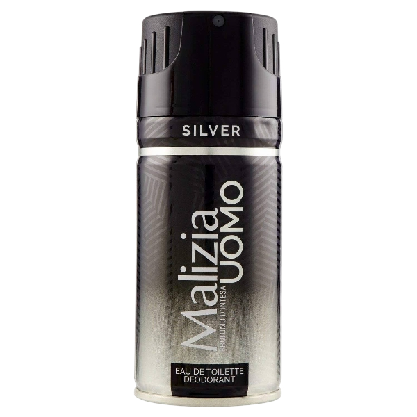 MALIZIA DEO PARFUM MAN SILVER SPRAY 150 ML (12 in a box)
