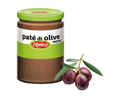 D'AMICO SPREAD PATE' BLACK OLIVES 500 GR (6 in a box)