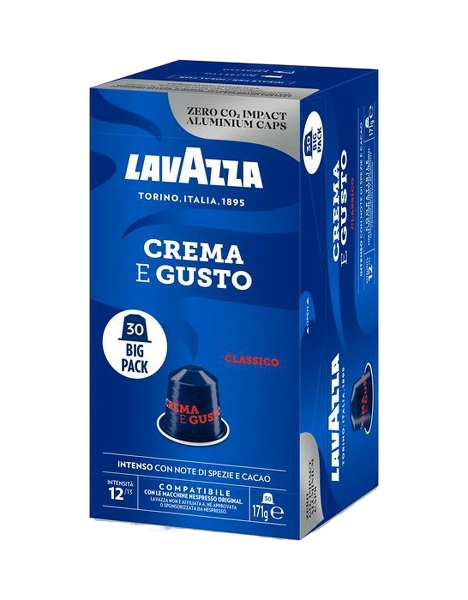 LAVAZZA COFFEE CAPSULES NESPRESSO CREMA E GUSTO CLASSICO X30 171 GR (8 in a box)