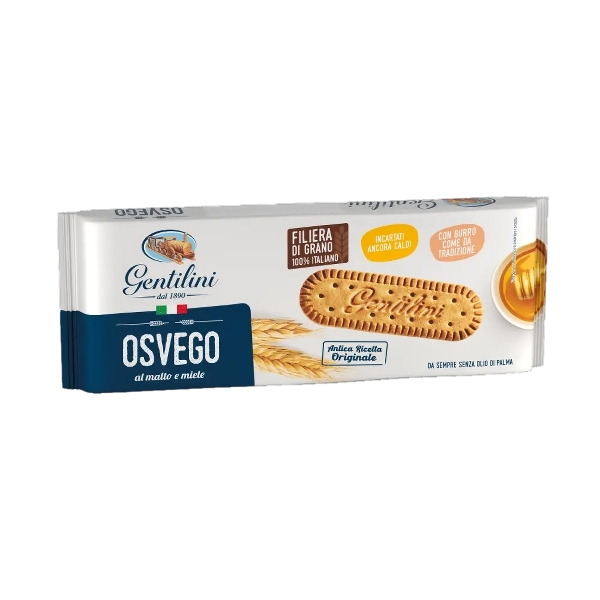 GENTILINI BISCOTTI OSVEGO CLASSIC MALT AND HONEY 250 GR (14 in a box)