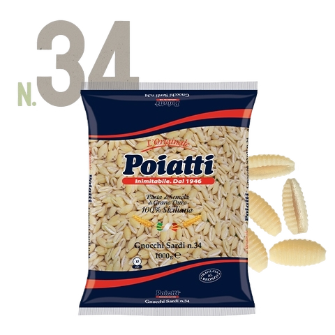 POIATTI PASTA DI SEMOLA GNOCCHI SARDI N.34 1 KG (12 in a box)