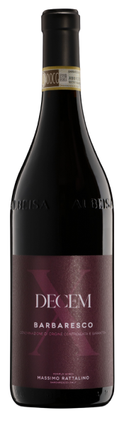 MASSIMO RATTALINO RED WINE BARBARESCO Docg " DECEM ", Piedmont, ITALY 2019 75 CL (6 IN A BOX)
