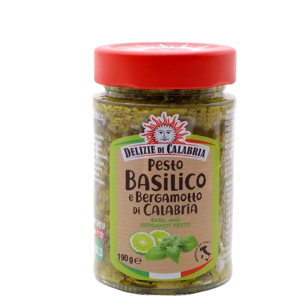 DELIZIE CALABRIA PESTO BASIL AND BERGAMOTTO 190 GR (12 in a box)