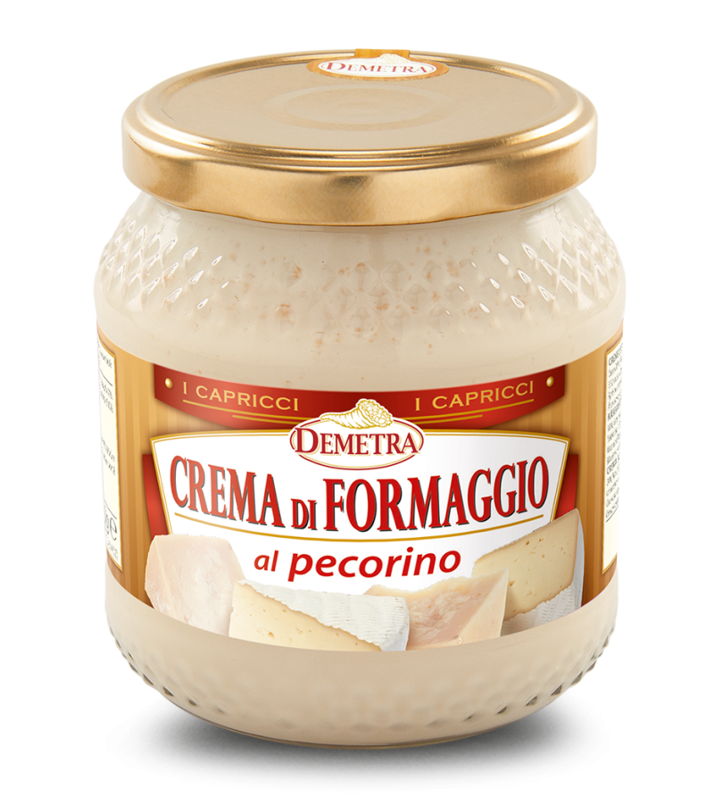 DEMETRA PASTA SAUCE / PIZZA SAUCE CHEESE CREAM PECORINO JAR 550 GR (6 in a box)