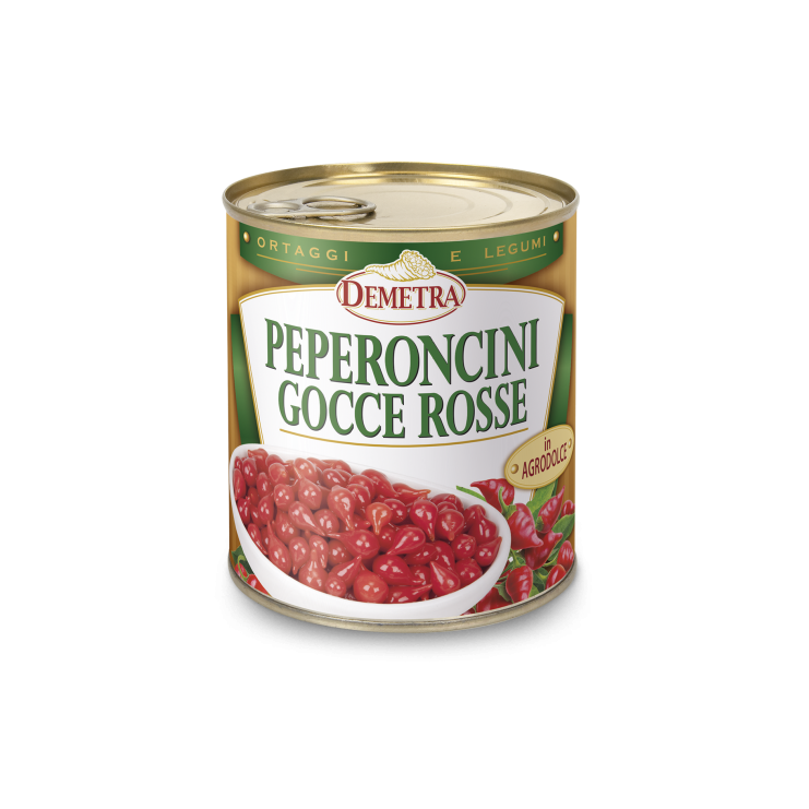 DEMETRA PEPPER RED DROPS SWEET AND SOUR TIN 790 GR (6 in a box)