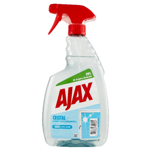 AJAX DEGREASER CRYSTAL GLASS AMMONIA SPRAY 750 ML (12 in a box)