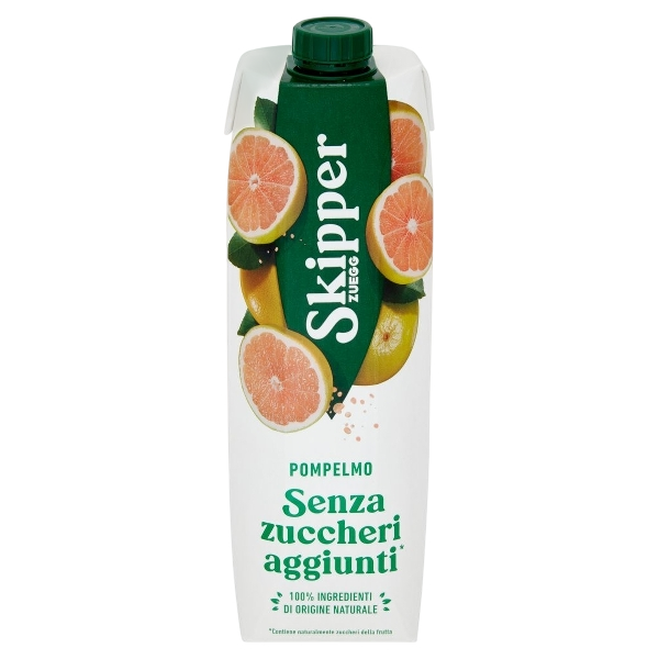 SKIPPER FRUIT JUICE SUGAR FREE POMPELMO BRIK 1 LT (12 in a box)