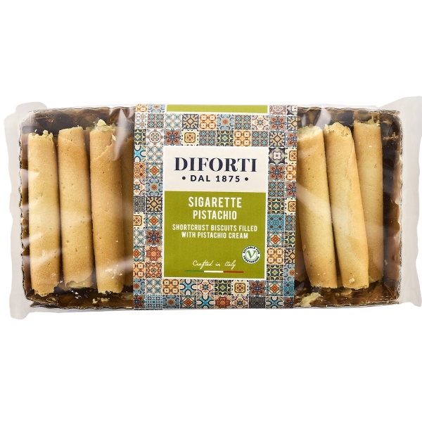 DIFORTI DESSERT SIGARETTE FILLED PISTACHIO 150 GR (6 in a box)