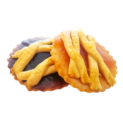 DESSERT PASTRY BISCUITS CROSTATINE APRICOT / BLUEBERRIES 1.5 KG (1 in a box)