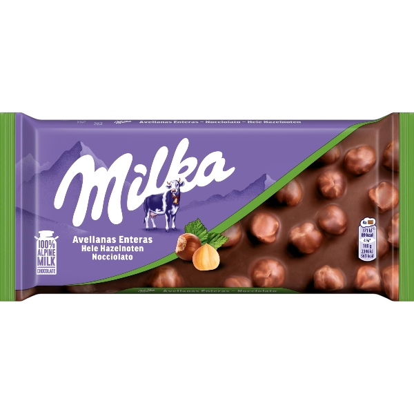 MILKA CHOCOLATE BAR MILK NOCCIOLATO 95 GR (17 in a box)