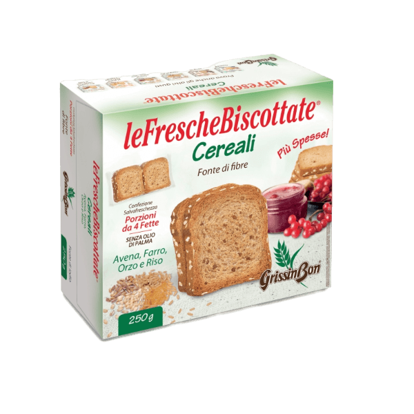 GRISSINBON BAKERY RUSKS FETTE BISCOTTATE CEREALS X28 250 GR (12 in a box)