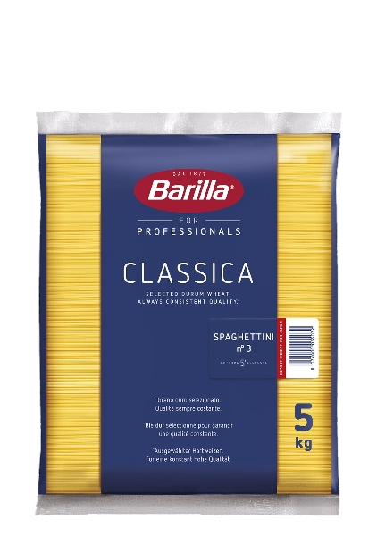 BARILLA PASTA DI SEMOLA SPAGHETTINI N.3 5 KG (3 in a box)