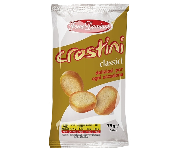 DAMIANI BAKERY SNACK CROSTINI CLASSIC 75 GR (32 in a box)