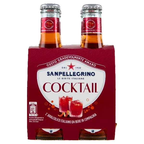SAN PELLEGRINO COCKTAIL NON-ALCOHOLIC GLASS 20 CL X4 (6 in a box)