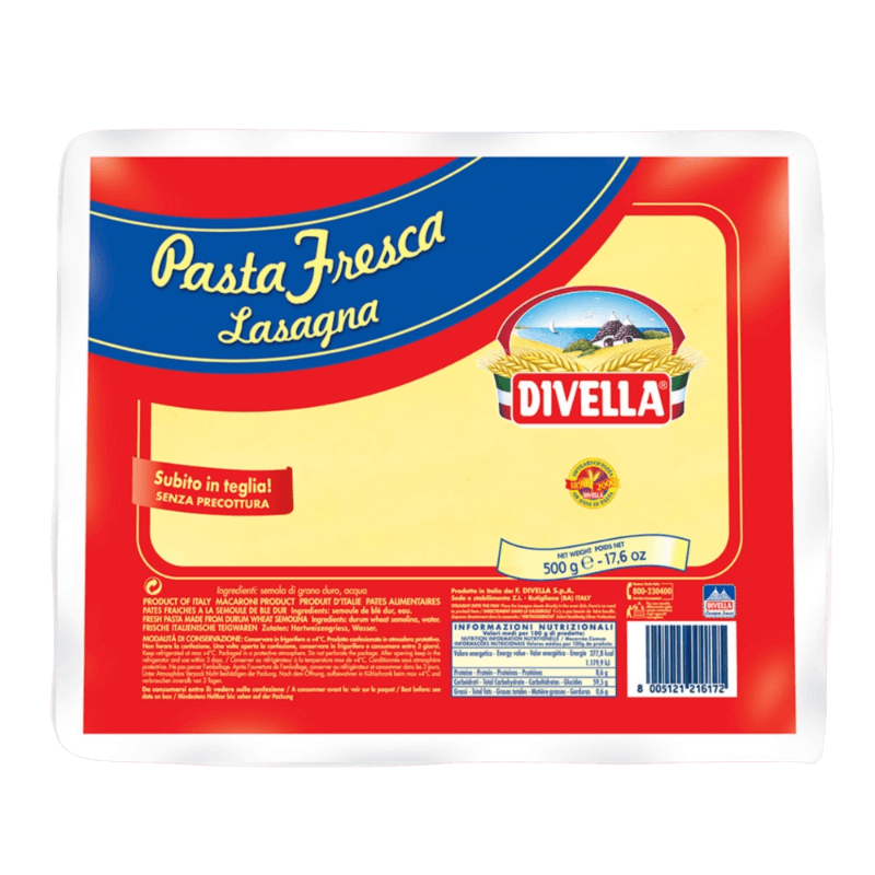 DIVELLA FRESH PASTA LASAGNA 500 GR (12 in a box)