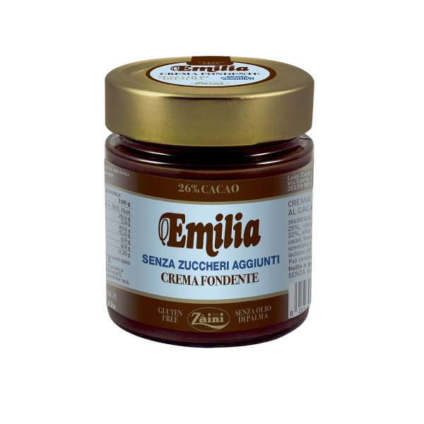 ZAINI EMILIA SPREAD ZERO DARK CHOCOLATE CREAM 200 GR (12 in a box)