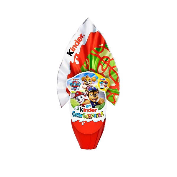 KINDER GRAN SORPRESA EASTER EGGS CHOCOLATE PAW PATROL 150 GR (32 in a box)