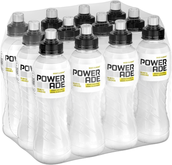 POWERADE ENERGY DRINK ZERO ACTIVE LEMON PET 500 ML (12 in a box)