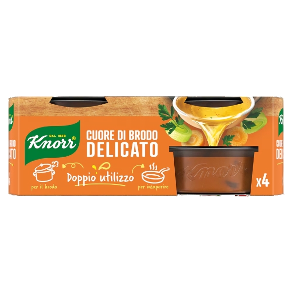 KNORR BROTH CUORE DI BRODO DELICATE X4 112 GR (12 in a box)