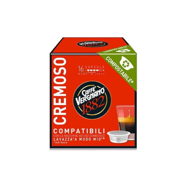 VERGNANO COFFEE CAPSULES A MODO MIO CREMOSO X16 (8 in a box)
