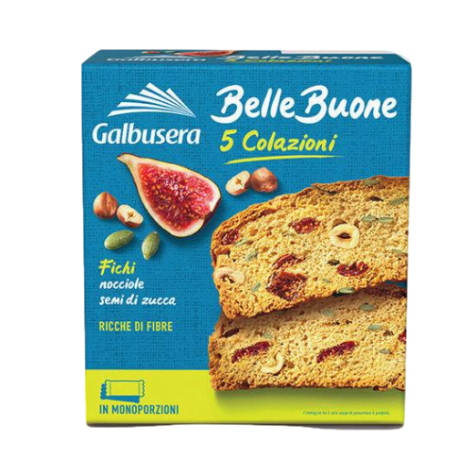 GALBUSERA BELLE BUONE BAKERY RUSKS FETTE BISCOTTATE FIGS AND HAZELNUTS 200 GR (10 in a box)
