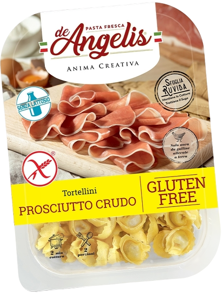 DE ANGELIS PASTA GLUTEN FREE TORTELLINI WITH HAM 250 GR (8 in a box)