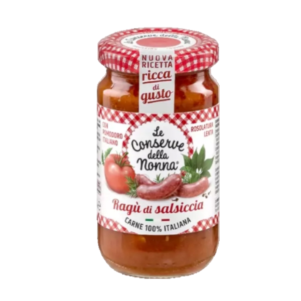 CONSERVE DELLA NONNA PASTA SAUCE RAGU' SAUSAGE 190 GR (12 in a box)