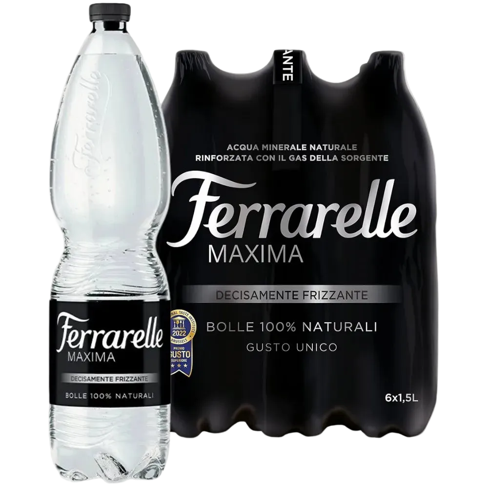 FERRARELLE CARBONATED WATER MAXIMA PET 1.5 LT (6 in a box)