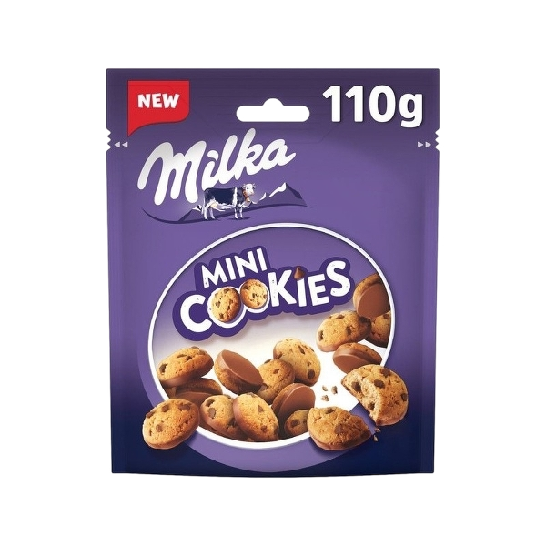 MILKA COOKIES MINI SNACK 110 GR (8 in a box)